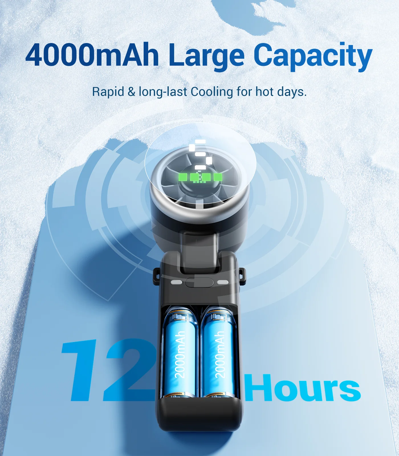 Diveblues Portable Turbo Handheld Fan N607D