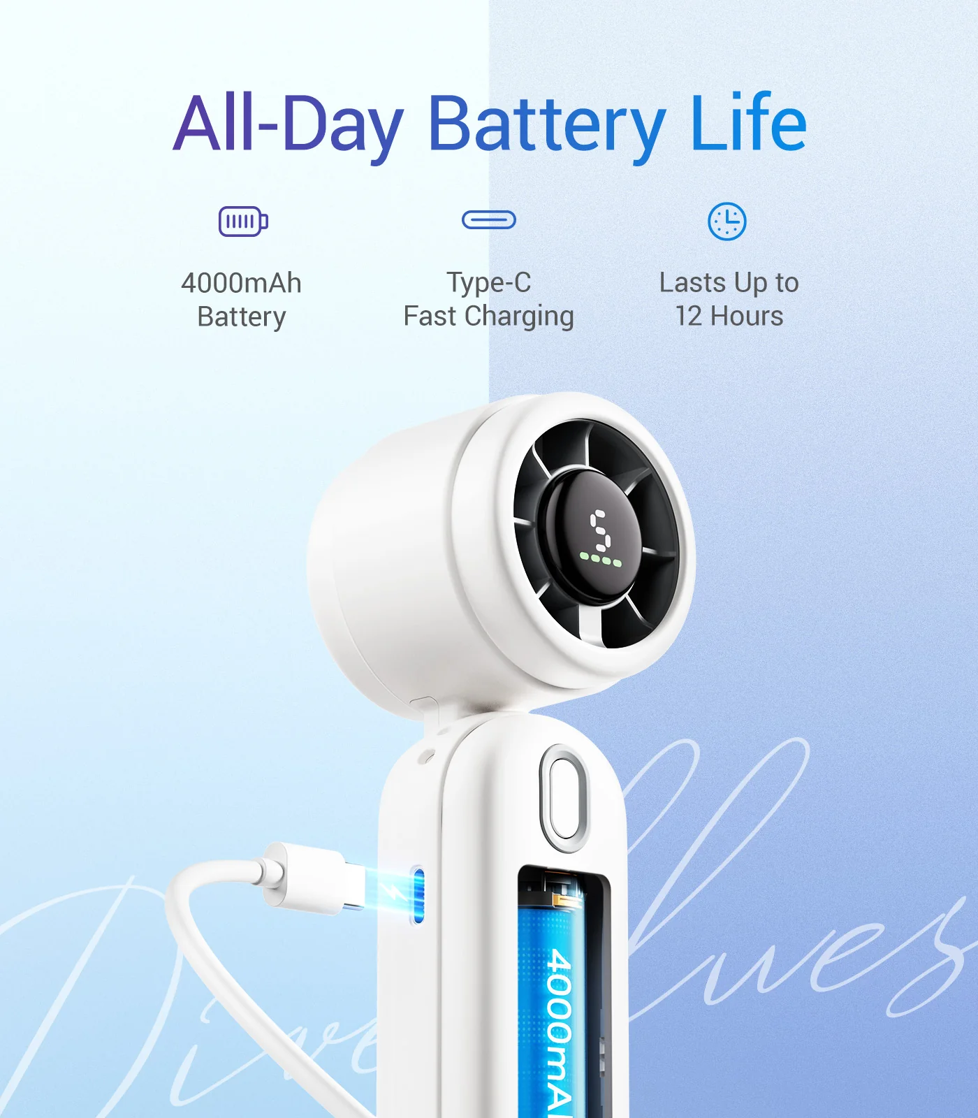 Diveblues Portable Turbo Handheld Fan D5042