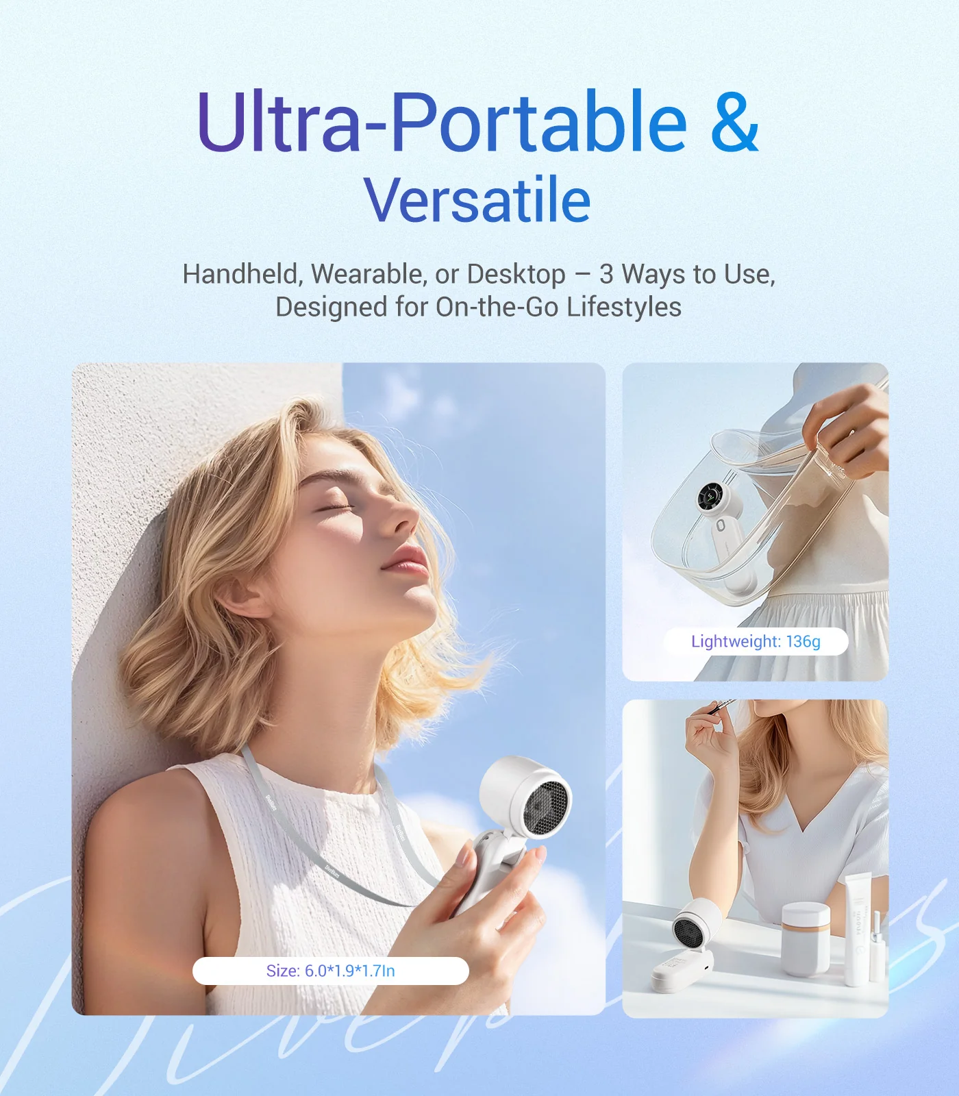 Diveblues Portable Turbo Handheld Fan D5042