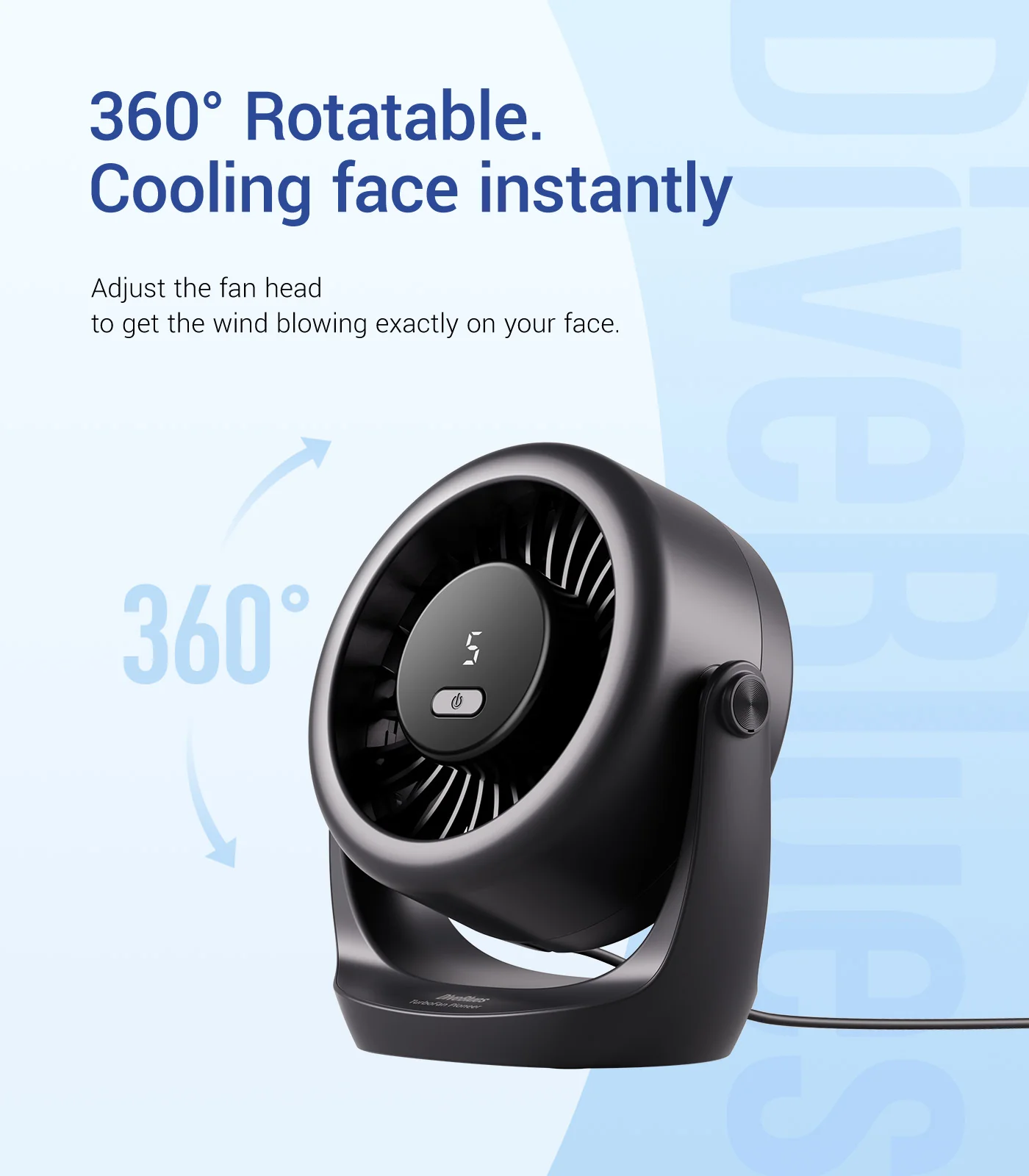 Diveblues USB Desk Turbo Fan D5001